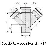 double branch reduction 45degs