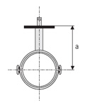 support bracket with rubber infill and key