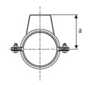 support bracket with rubber infill and stirrip